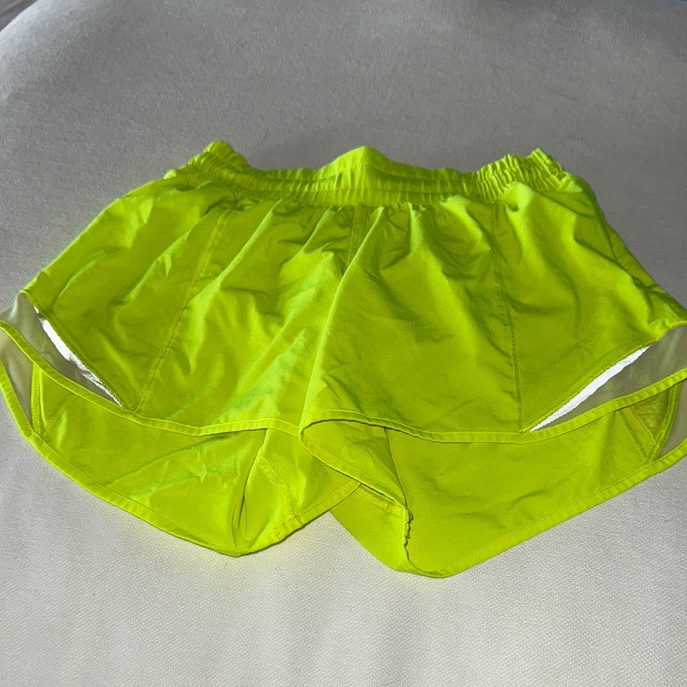 Lululemon Athletica Yellow Athletic Shorts Lightweight Synthetic